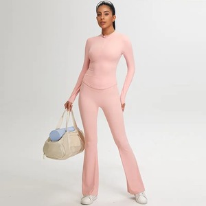 Luxury Yoga Set Premium Quality Fitness Workout Outfit Seamless Stretchable Breathable Gym Activewear for <b>Women</b> - Product Image 3