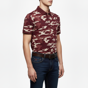 เสื้อโปโลพรีเมียมหรูหราขายส่ง ปักโลโก้ตามสั่ง ผ้าสแปนเด็กซ์ โพลีเอสเตอร์ เสื้อกอล์ฟแบบซับลิเมชั่นเต็มตัว เสื้อโปโลติดกระดุมแบบสั่งทำ - Product Image 5