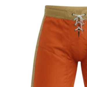 Shorts d'entraînement de hockey sur glace sublimés orange pour hommes, en polyester, avec cordon de serrage et bande latérale, vêtements de sport pour matchs d'équipe - Product Image 6