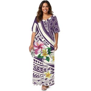Conjunto Puletasi Samoano con Diseño Tribal Polinesio 2026, Conjunto de Dos Piezas de Top y Falda para Mujer Talla Grande Ptaha - Product Image 1