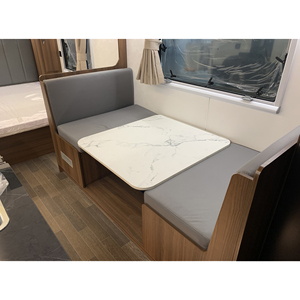 Remorque de camping tout-terrain en aluminium avec porte-rampe arrière pour le transport de VTT et de motos, unité de camping-car mobile avec lit - Product Image 6