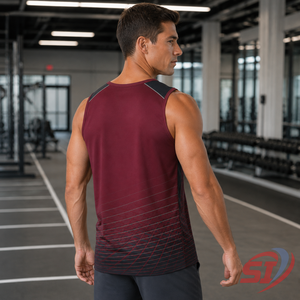 เสื้อกล้ามกีฬาผู้ชายแบบมีตาข่ายระบายอากาศได้ดี รุ่น Custom Velocity Grid เหมาะสำหรับออกกำลังกาย - Product Image 6