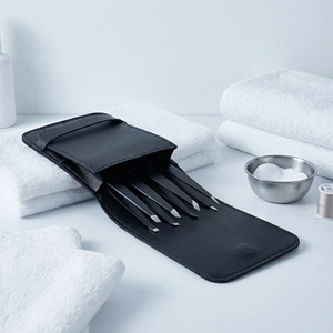 Juego de Pinzas para Cejas Modernas con Punta Puntiaguda de Acero Inoxidable, Kit de Herramientas de Maquillaje y Cuidado Personal Duradero con Estuche de Almacenamiento de Cuero - Product Image 6