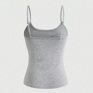 Top corto sin mangas gris oscuro con nudo frontal para mujer, camiseta de yoga y entrenamiento, top corto liso para mujer - Product Image 3