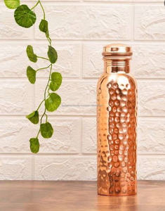 Customise Copper <b>Water</b> <b>Bottle</b> Unique Design Pure Copper Hammered <b>Water</b> <b>Bottles</b> Made by Tayyab Handicraft - Product Image 4