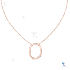 จี้เพชรทรงบริลเลียนท์คัท สร้อยคอทองคำแท้ 14K 18K ดีไซน์หรูหรา สำหรับผู้หญิง เหมาะสำหรับงานแต่งงาน งานหมั้น สไตล์ร่วมสมัย - Product Image 5