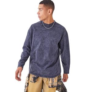 เสื้อแขนยาว คอกลม ผ้าฝ้าย 100% เนื้อหนา ดีไซน์เรียบง่าย ยืดหยุ่นได้ ระบายอากาศได้ดี สไตล์สตรีท แห้งเร็ว สำหรับผู้ชาย - Product Image 1