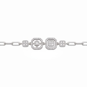 Unisex 9K Solid Gold Lab Grown Round Cut Diamonds IGI Certified Signature Style Everyday Wear <b>Bracelet</b> with 31 Diamonds - Product Image 1