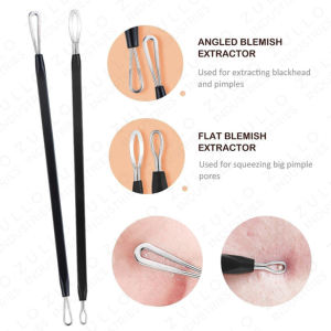 Extracteur professionnel de points noirs et de comédons en acier inoxydable pour soins de beauté et personnels - Product Image 3