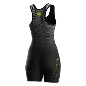 Women Wrestling Singlet <b>One</b>-Piece Fitted Spandex Polyester Sublimation Print Stretch Martial Arts Wear Front Logo Adult - Product Image 5