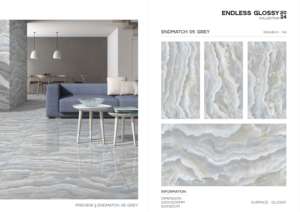 Carreaux de porcelaine polie et émaillée de luxe 60x120cm 600x1200mm 24x48 pouces, grand format, pour sols et murs, pour maisons modernes et hôtels - Product Image 2