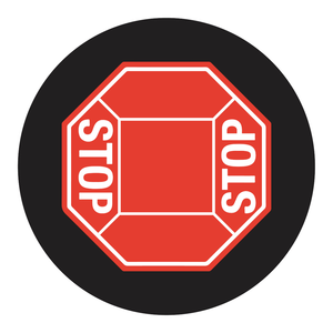 Brady GOBO STOP Signalisation de sécurité, plaque de projection industrielle de 1,48 po de diamètre - Product Image 1