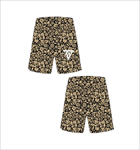 Men Floral Pattern Board <b>Shorts</b> Mid Waist Casual Printed Design Front Logo - Product Image 1