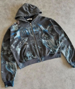 Ensemble de survêtement évasé en strass avec sweat à capuche et pantalon oversize - Product Image 2