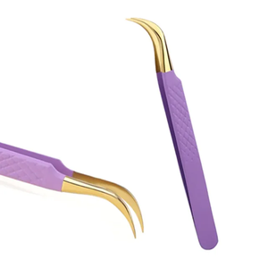 Pinzas de Acero Inoxidable para Extensión de Pestañas, Etiqueta Personalizada, Herramientas de Belleza al por Mayor con Puntas de Volumen y Fibra en Venta - Product Image 4