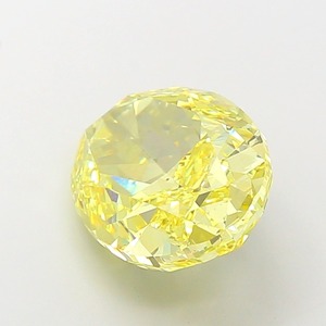 Diamant taille ovale 7,01 carats, jaune vif fantaisie, excellente finition, clarté VVS2, cultivé en laboratoire, certifié IGI, pour bague - Product Image 4