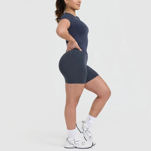 Camiseta Deportiva Ajustada y Transpirable para Mujer 2026, Cuello Redondo, Cuello Alto, Sensación Suave en la Piel, Lisa, sin Estampado - Product Image 3