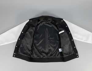 OEM Clothing Manufacturers Custom Embroidered Heavyweight Casual Bomber Jacket Men's Vintage Varsity Front Logo for Winter - Product Image 3