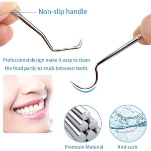 Kit de Limpieza Dental Portátil de 7 Piezas, 2 Juegos de Palillos de Dientes de Acero Inoxidable Reutilizables, con Estuche de Bolsillo para Picnics y Campamentos - Product Image 2