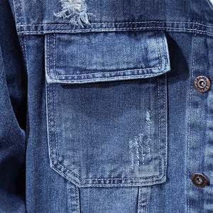 Custom Design Men's Western Style <b>jeans</b> <b>Jacket</b> <b>Black</b> 100% Cotton Casual Winter Coat Waterproof Breathable Reversible - Product Image 6