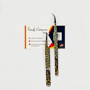 Pinzas Profesionales para Extensión de Pestañas, Acero Inoxidable Sólido, Diseño de Leopardo/Guepardo, Logotipo Personalizado, Recubrimiento de Papel, Precisión - Product Image 6