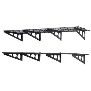 Lot de 2 étagères murales flottantes noires 2x6 pieds (24 pouces x 72 pouces) pour rangement de garage et organisation - Product Image 2
