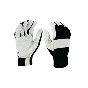 Leather Safety <b>Gloves</b> Full Texture Smooth Anti-Slip Abrasion Resistance Elastic Wristlet Cuff Impact Resistant Fire Proof Water - Product Image 1
