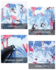 Chemises pour hommes unisexes, amples, grande taille, col ample, imprimé floral, style vintage, personnalisées, légères, résistantes, plusieurs couleurs - Product Image 5