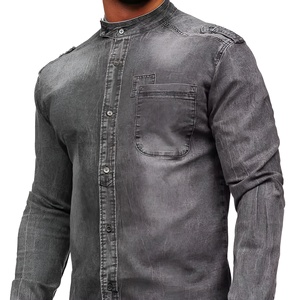 Camisas de Mezclilla para Hombre, de Algodón, Transpirables, de Gran Tamaño, Nueva Colección 2025, Marca Privada, Precios Económicos, Buen Fabricante - Product Image 1