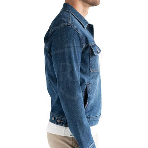 2026 Solid Color Casual Men Jeans <b>Jacket</b> Streetwear New Fashion 100% Cotton Breathable Comfortable Front Logo - Product Image 4