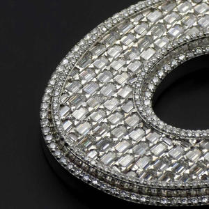 Custom Letter G Pendant with VVS Moissanite Diamond 925 Sterling <b>Silver</b> Iced Out <b>Initial</b> Hip Hop <b>Necklace</b> for Men and Women - Product Image 4