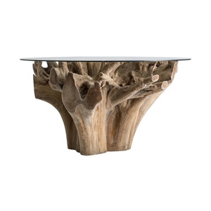 Modern Teak Coffee Table Handmade Living Room Furniture Natural Finish - Product Image 2