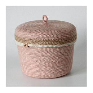 Premium Handmade <b>Rectangle</b> Rattan Jute Yarn <b>Storage</b> <b>Basket</b> Set Decorative Eco-Friendly Customized Color Organizer for Home - Product Image 2