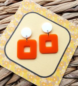 Colorful Handmade Resin <b>Earrings</b> for Women, Modern Fashion Statement Jewelry, Lightweight Drop <b>Earrings</b> for Casual Wear Party an - Product Image 4