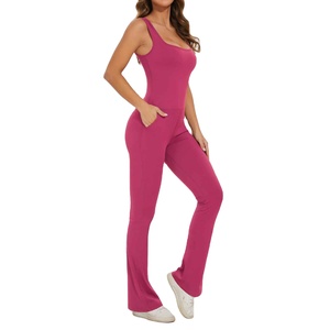 Fall Winter Casual Women's Jumpsuit <b>Bodysuit</b> One Piece SOLID Sleeveless Skinny Fit Stretch Outfit - Product Image 3