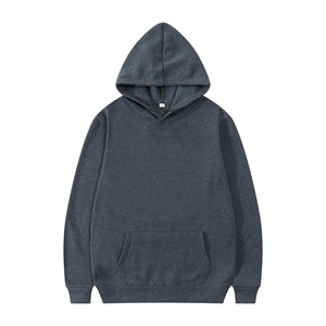 Light Blue Unisex Hooded Sweatshirt Solid Color Casual Winter Wear Boxy Fit Knitted French Terry Pocket Design Oversized - Product Image 6