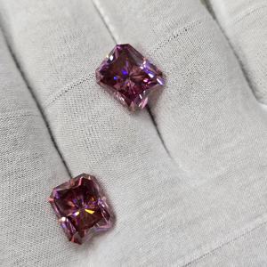 Radiant Pink Coated <b>Moissanite</b> <b>Loose</b> Gemstone High Quality Natural Quartz for Stylish Jewelry Making Minimum Order 100 Carats - Product Image 4