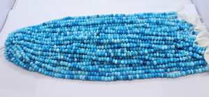 Perles en opale bleu ardoise à pois, forme ronde, 6-7 mm, opale bleu ciel, opale bleu dégradé, pour la création de bijoux - Product Image 5