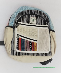 Mochila de cáñamo natural barata hecha en Nepal - Product Image 1
