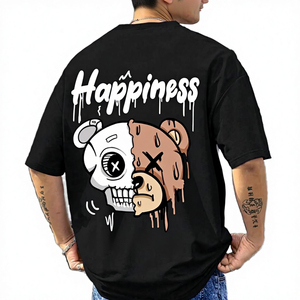 Camisetas Casuales de Algodón 100% Pesado para Hombre con Logotipo Personalizado, Estampado en Serigrafía, Manga Corta, Oversize, Ecológicas, Cuello Redondo - Product Image 6