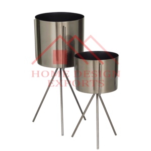 Macetas de césped de jardín de gran venta 2025, maceta decorativa al por mayor, decoraciones para interiores y exteriores, macetas negras de Metal - Product Image 2