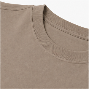 Custom Warm Taupe Cotton Viscose Cocoon <b>Mens</b> Oversized Short Sleeve T-Shirt MTS-OVR-0025 - Product Image 5
