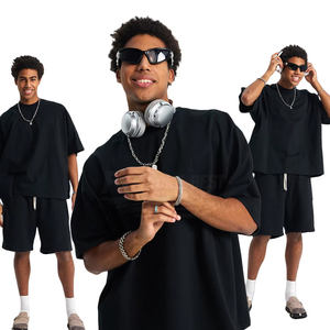 Camiseta de Manga Corta para Hombre, Corte Regular Personalizado, Versión Corta Ampliada, Costuras Grandes, Talla Grande, 100% Algodón, Casual, Sólida, Transpirable - Product Image 2