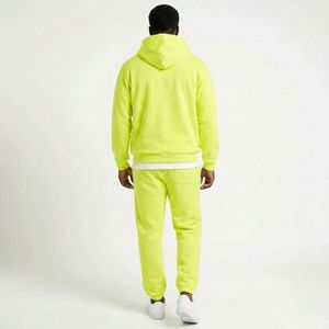 Sweat à capuche unisexe personnalisé avec logo, couleur néon, col zippé, éco-responsable, respirant, à manches longues et demi-zip - Product Image 3