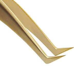 Offre Spéciale – Lot de Pinces à Cils Professionnelles en Acier Inoxydable Doré, Faible MOQ, Taille 14 cm, Haute Qualité pour Greffe de Cils Volume - Product Image 2