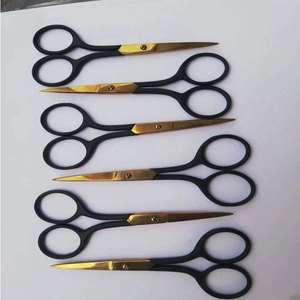Professional Stainless Steel Matte Black Embroidery <b>Scissors</b> with Gold Precision Blades for <b>Sewing</b> Thread Trimming - Product Image 1