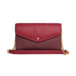 Bolso de Mano Tipo Clutch de Cuero Rojo de Alta Calidad para Mujer, Elegante Bolso de Hombro con Cadena para Fiesta, Pedido al por Mayor con MOQ Bajo - Product Image 1