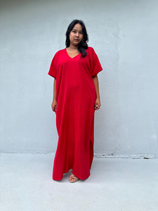 Double Gauze Cotton <b>Kaftan</b> Dress Womens Summer Dress Beach Cover Up Vacation Caftan Cruise Party Wear - Product Image 4