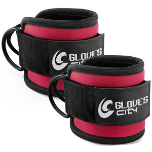 Sangle de cheville longue personnalisée en néoprène, coton et nylon, robuste, antidérapante, respirante, réglable et écologique pour l'entraînement de force en salle de sport - Product Image 4