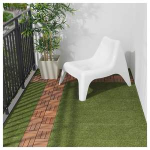 Dalles de terrasse en bois d'acacia antidérapantes, revêtement de sol en bois emboîtable pour extérieur - Product Image 2